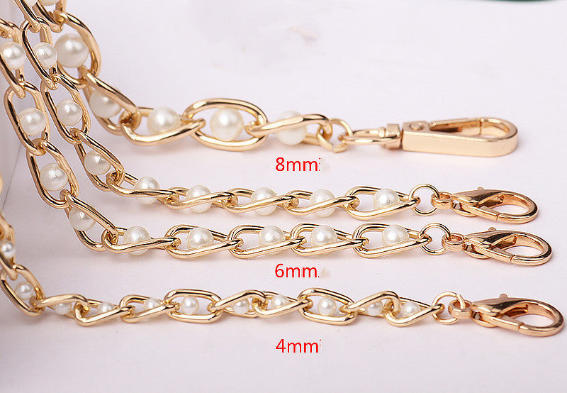 Bag Chain Metal Pearl Women's Sweet Shoulder Strap