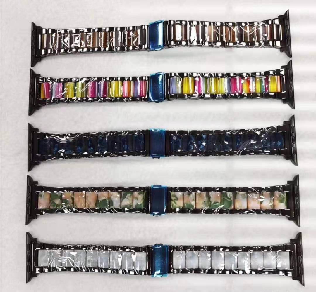 Color Resin Stainless Steel Metal Strap For Samsung Huawei 22Mm