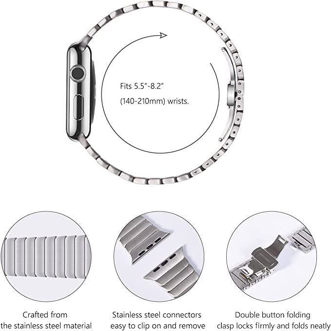 Butterfly Buckle Strap Metal Stainless Steel