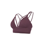 Sports Underwear Bra Gathered Yoga Vest Fitness Sexy Deep V-neck Bra