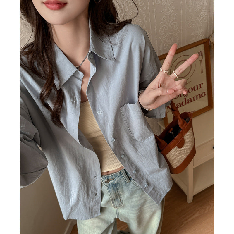 Korean Style Women's Loose Casual Plus Size Shirt